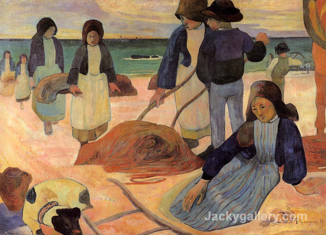 Seaweed Gatherers by Paul Gauguin paintings reproduction